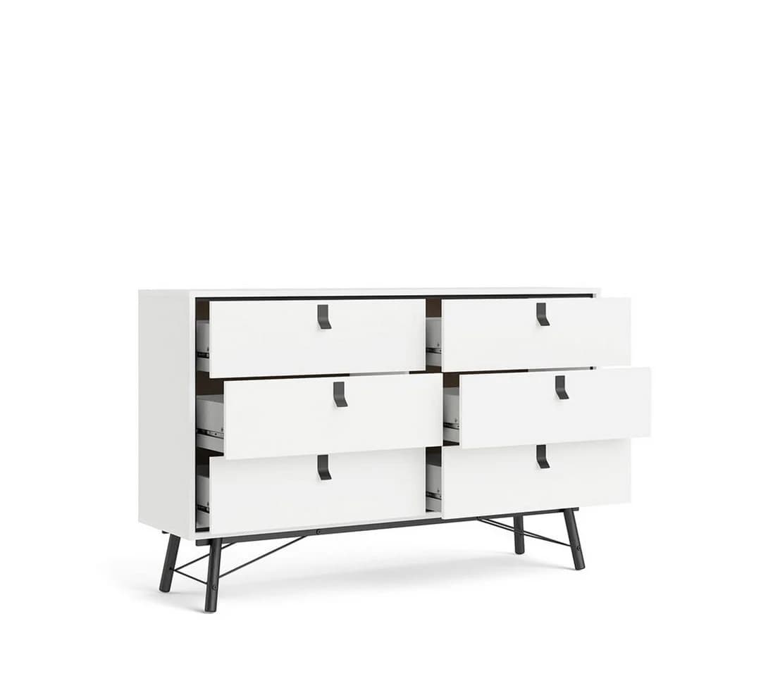 ebuy24 Kommode Rye 6 Schubladen Mattweiß - Bild 3