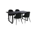 ebuy24 Essgruppe Tilst 5-tlg. Schwarz Marmor Print Bild 2