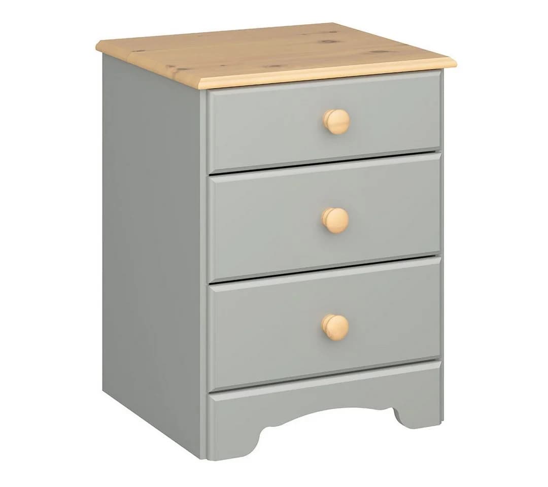 ebuy24 Nachttisch Nilon 3 Schubladen grau golden - Bild 2