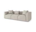 ebuy24 Sofa Box 3-Sitzer Sofa mit 3 Dekokissen grau Bild 1