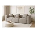 ebuy24 Sofa Box 3-Sitzer Sofa mit 3 Dekokissen grau Bild 4
