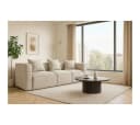 ebuy24 Sofa Box 3-Sitzer Sofa mit 3 Dekokissen grau Bild 5