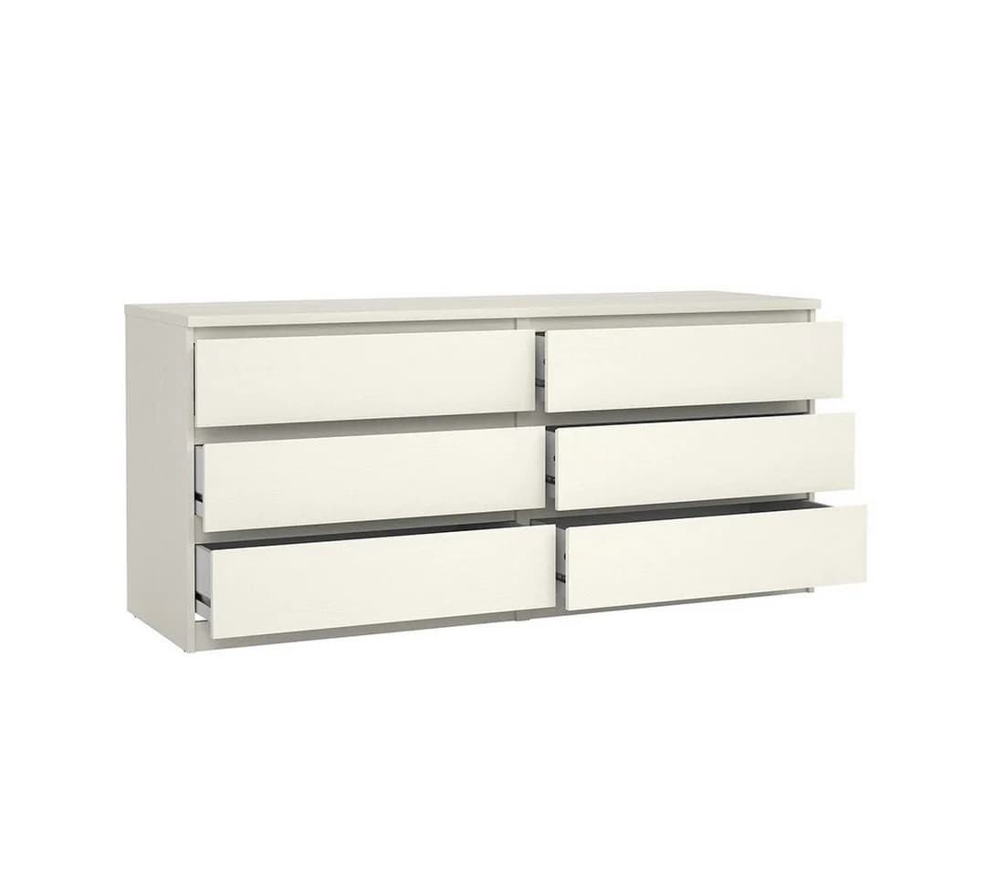 ebuy24 Kommode Noulan 6 Schubladen Weißes Esche Dekor - Bild 3