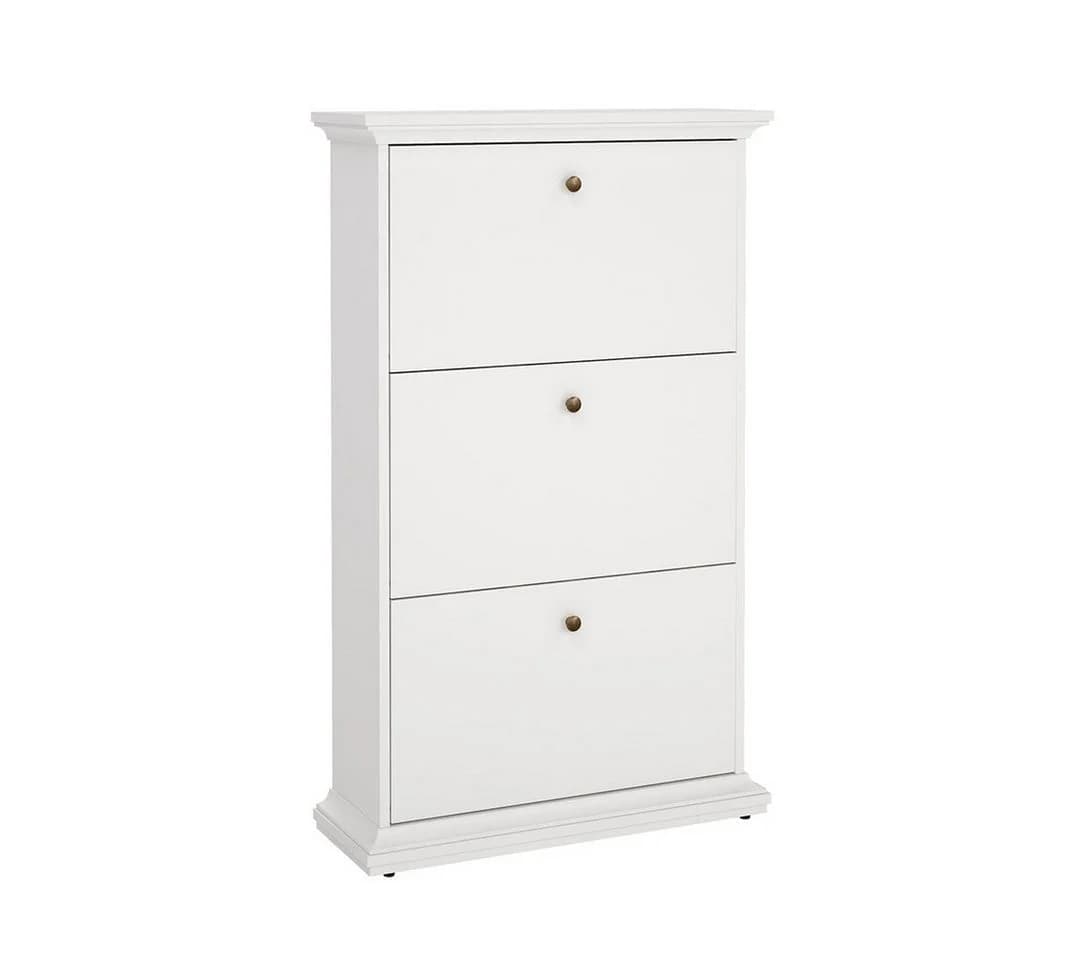 ebuy24 Schuhschrank Venedig 3 Falttüren Weiß - Bild 4