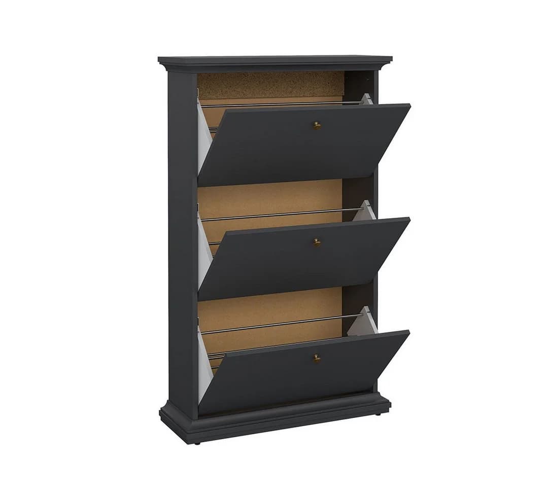 ebuy24 Schuhschrank Venedig 3 Klappen Matt Grau - Bild 3