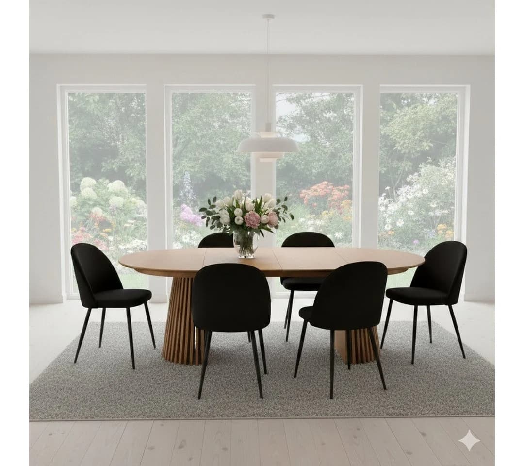 ebuy24 Esstisch Tokyo inkl. 2 Zusatzplatten Ø120x120-160- - Bild 5