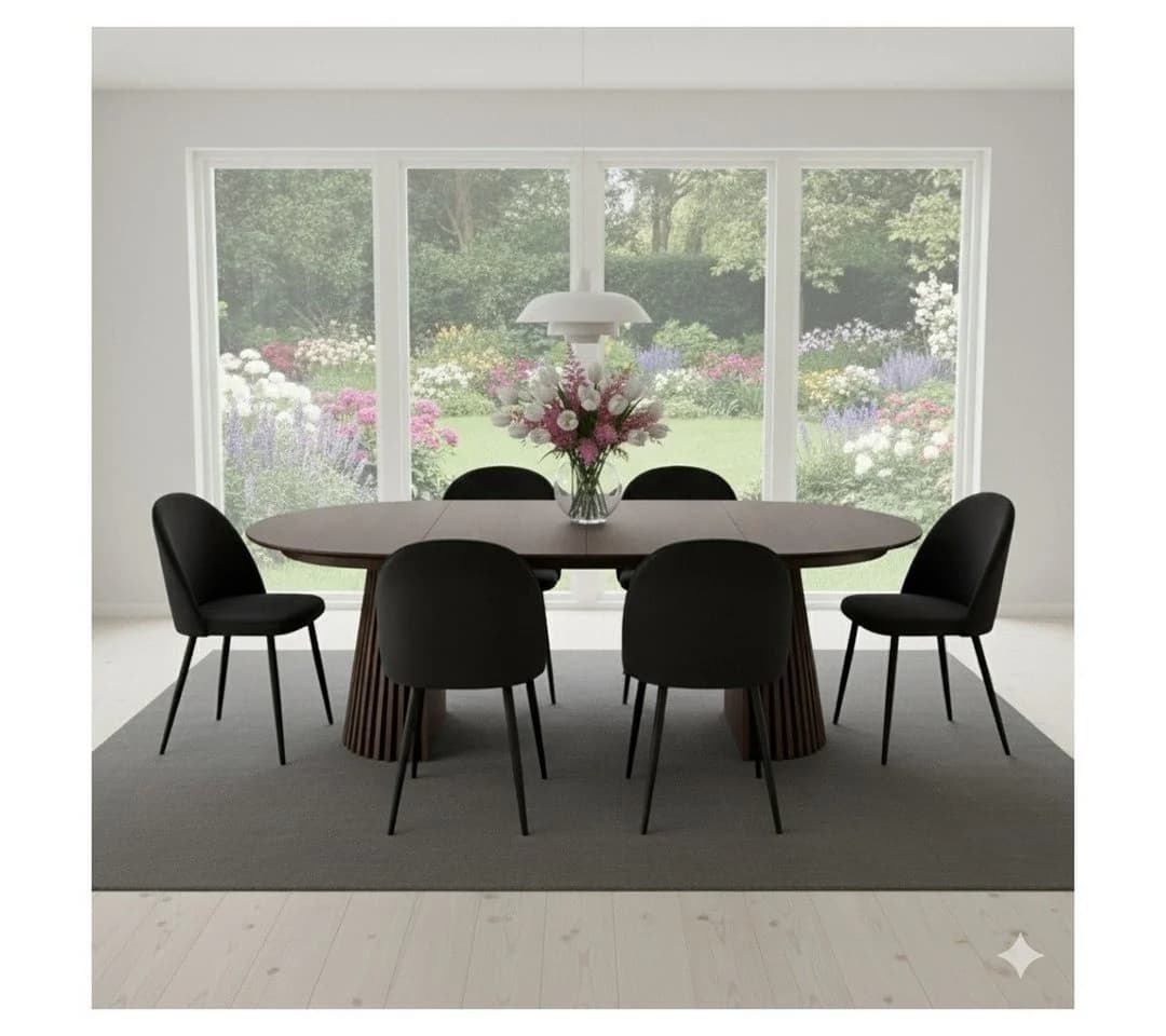 ebuy24 Esstisch Tokyo inkl. 2 Zusatzplatten ø120x120-160- - Bild 4