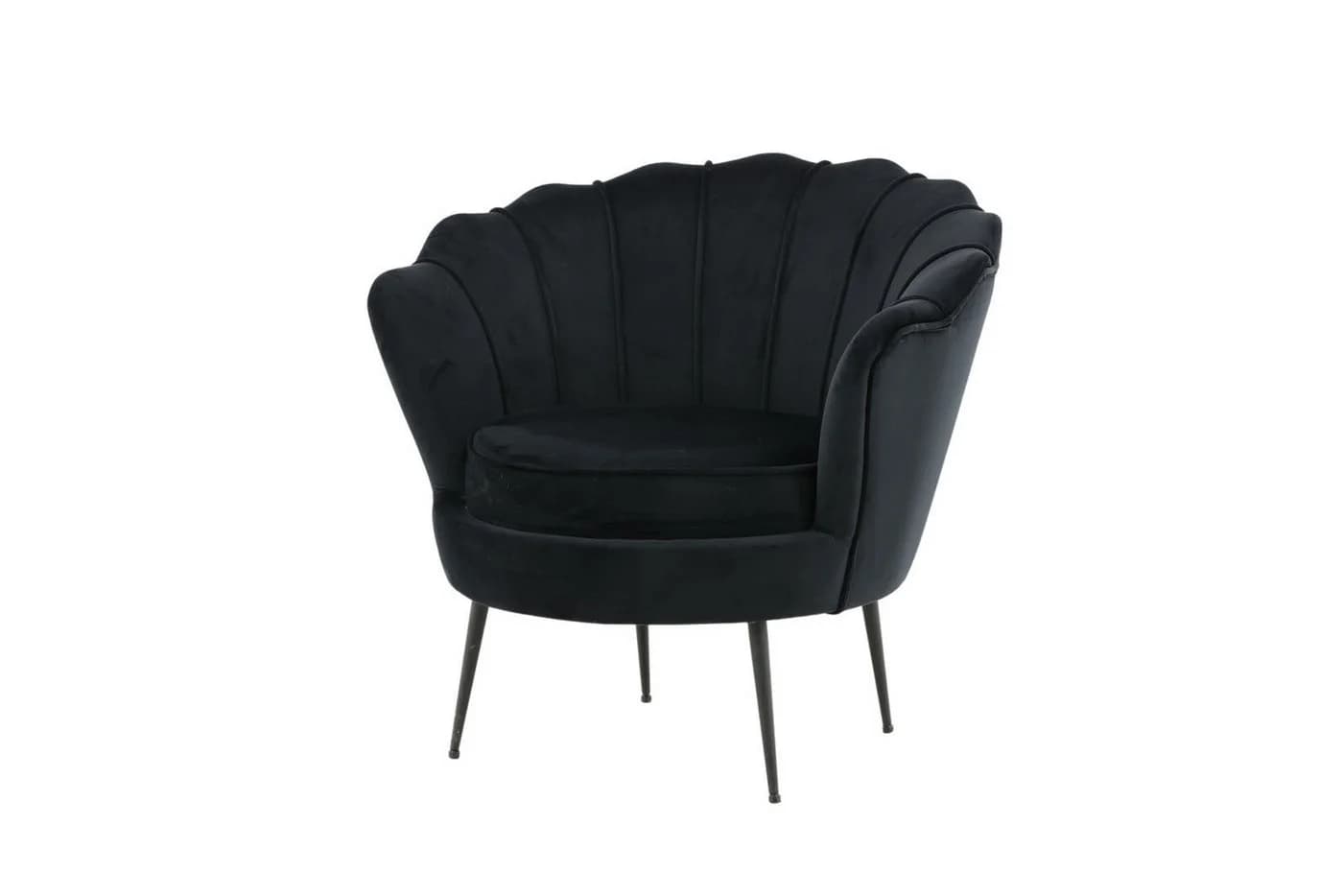 ebuy24 Relaxsessel Nice Sessel Velour Schwarz