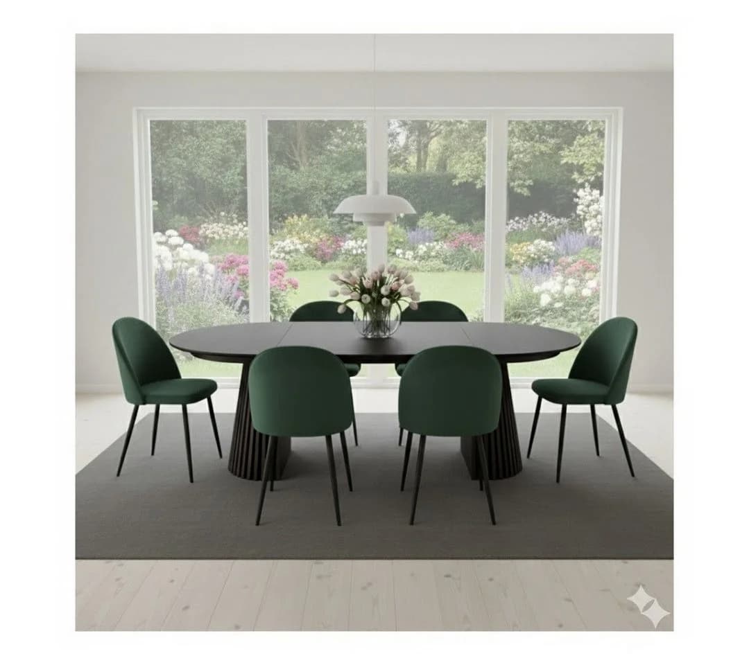 ebuy24 Esstisch Tokyo 120-200 cm Schwarz Eichenfurnier - Bild 5