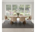 ebuy24 Essgruppe Tokyo Esstisch Natur 6 Stühle Beige Bild 1