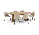 ebuy24 Essgruppe Tokyo Esstisch Natur 6 Stühle Beige Bild 2