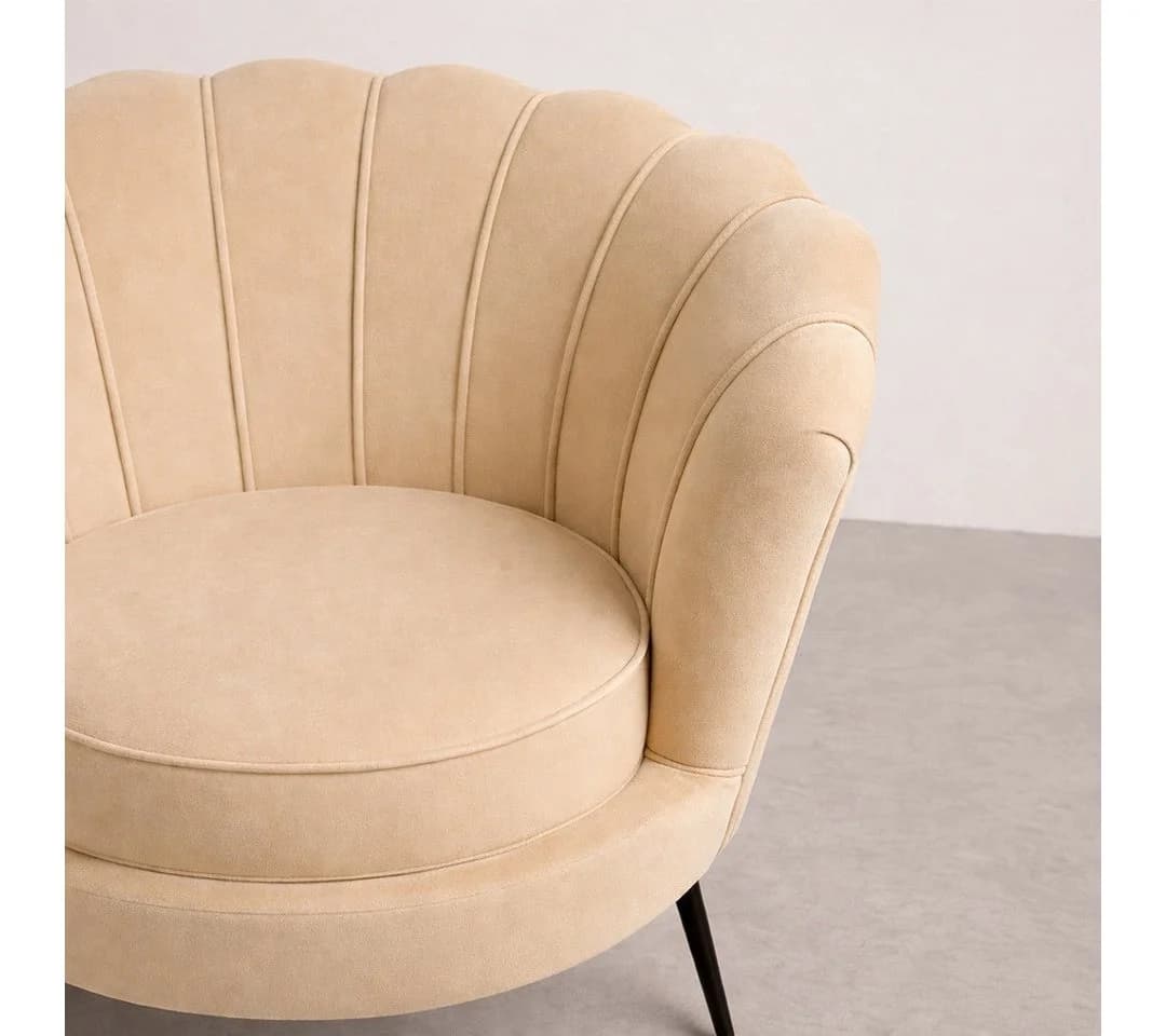 ebuy24 Relaxsessel Nice Velour beige modern