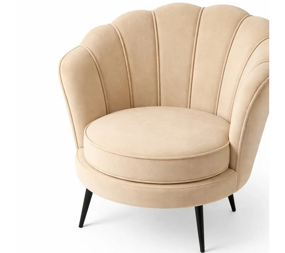 ebuy24 Relaxsessel Nice Velour beige modern - Bild 2