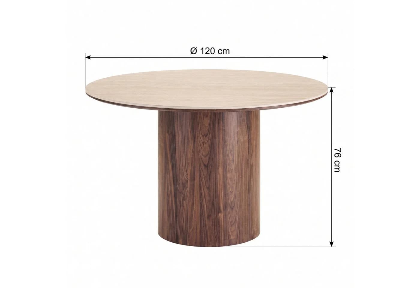 ebuy24 Esstisch Minamata Grau Keramik-Tischplatte Ø120cm - Bild 5