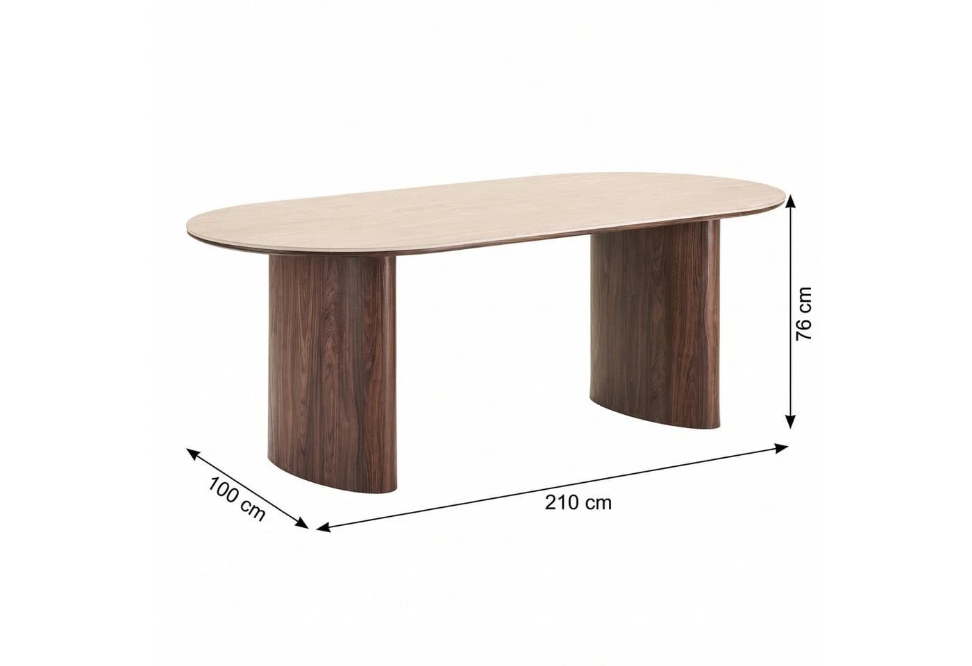 ebuy24 Esstisch Minamata Grau Keramik-Tischplatte 100x210cm - Bild 5