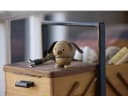 HOPTIMIST Wackelfigur Hund Dekofigur aus Holz Braun Bild 1