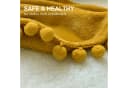 LOMAO Wohndecke Flanell Kuscheldecke mit Pompons Bild 5