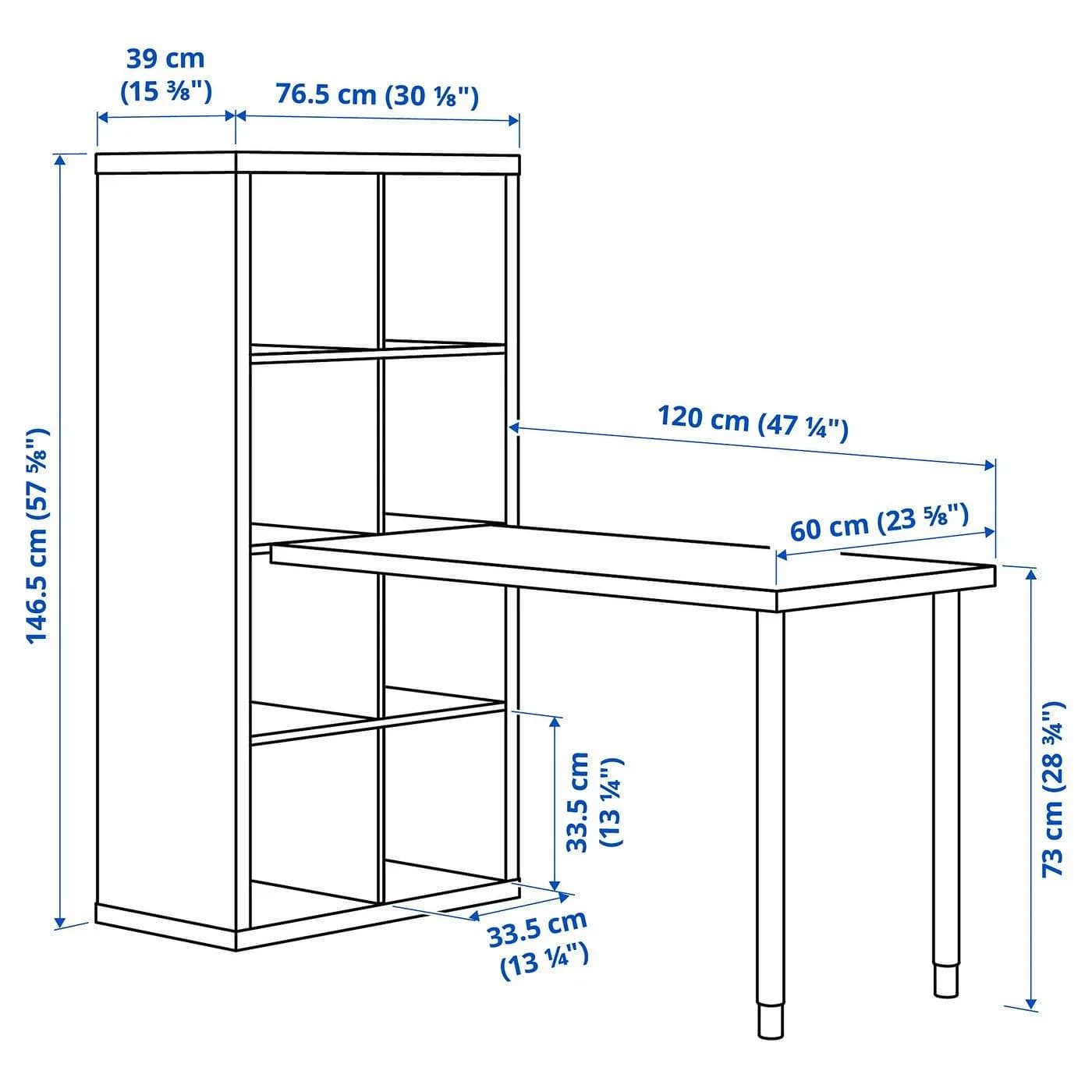 IKEA KALLAX / LAGKAPTEN Schreibtischkombination Weiß