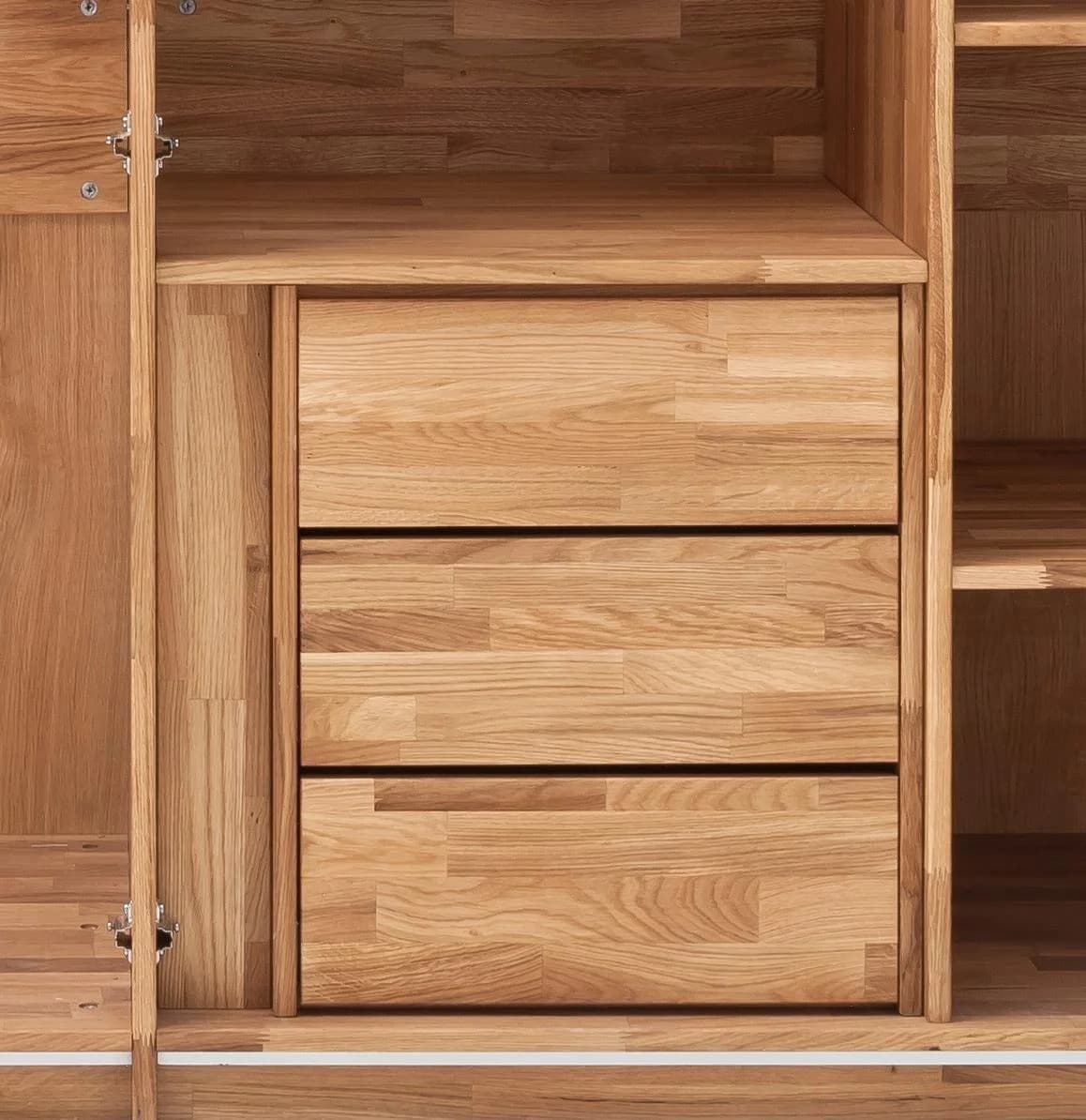 Schubladeneinsatz aus Massivholz Eiche, beige, Landhausstil