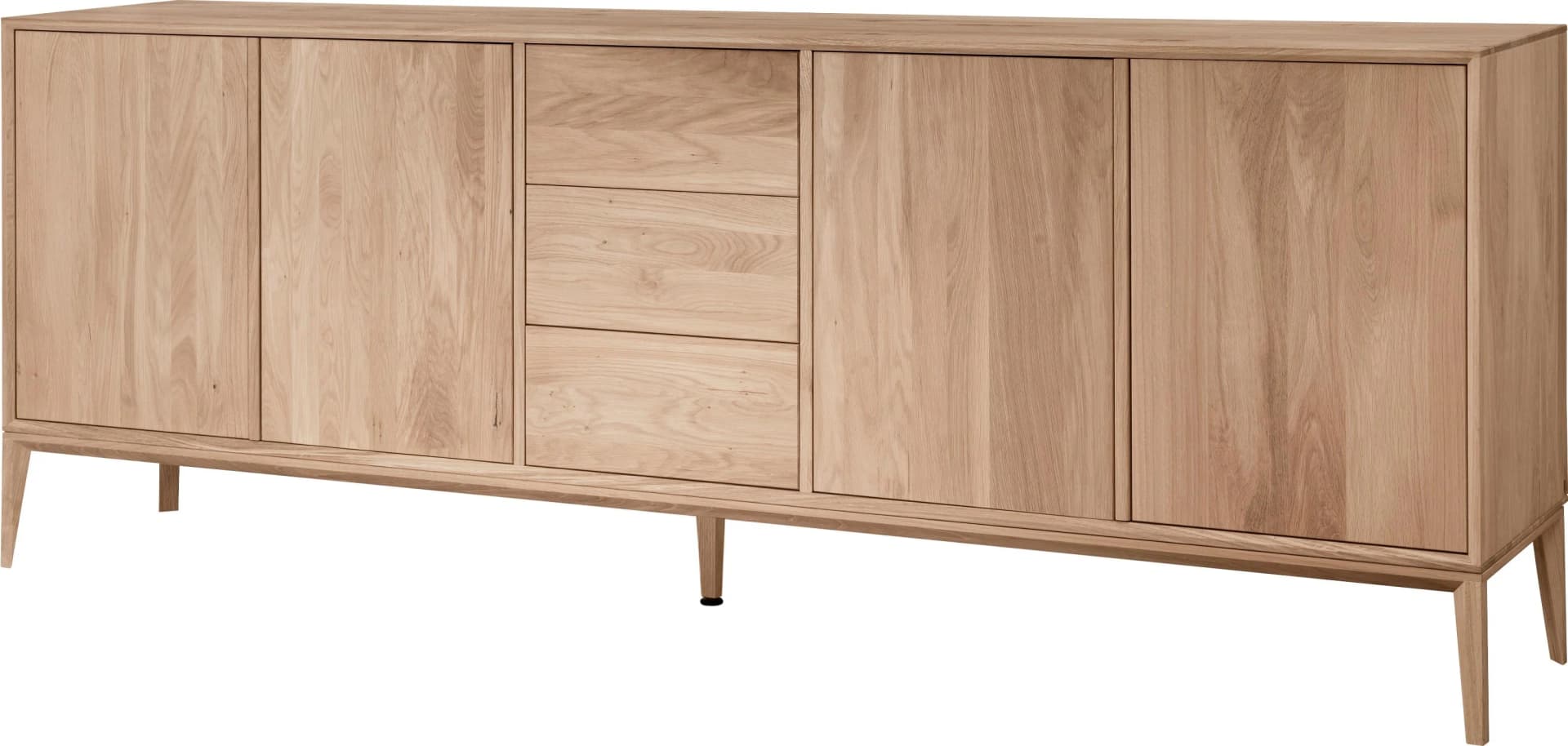 HOME AFFAIRE Sideboard Koda Massivholz Beige Push-to-Open