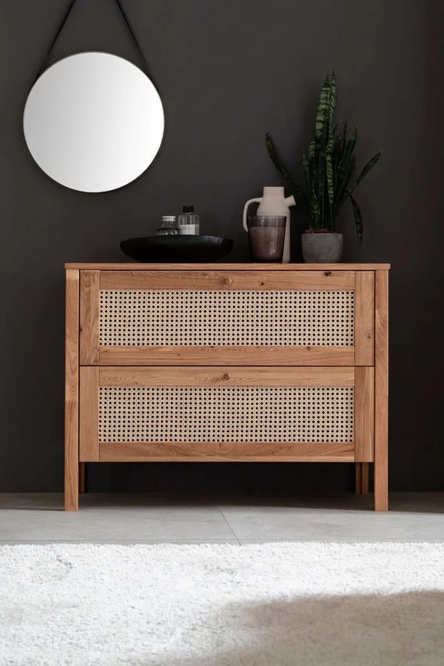 Home Affaire Hällevik Kommode 2 Schubladen Eiche Natur Soft-Close - Bild 4