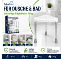 Mobilex Dreieckiger Duschhocker Weiß Aluminium Bild 1