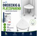Mobilex Dreieckiger Duschhocker Weiß Aluminium Bild 3