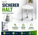 Mobilex Dreieckiger Duschhocker Weiß Aluminium Bild 4