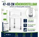 Mobilex Dreieckiger Duschhocker Weiß Aluminium Bild 5