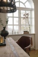 Trademark Living Armlehnstuhl Braun Leder Eisen Bild 5