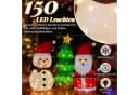 LALAHO Weihnachtsmann Schneemann & Weihnachtsbaum Kombination mit 150 LEDs Bild 4