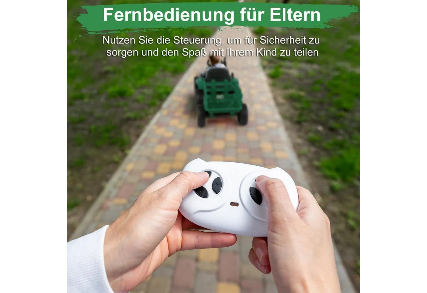 LALAHO Elektro-Kindertraktor mit Anhänger & Fernbedienung 12V - Bild 5