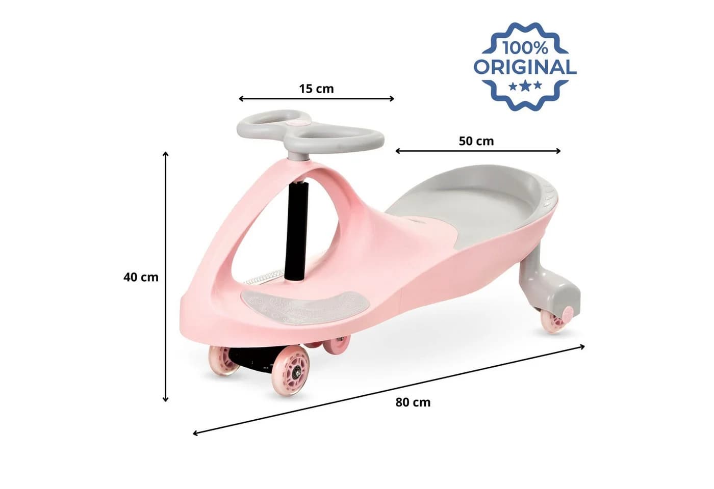 TWISTCAR Tretfahrzeug Pastelove Rosa mit leuchtenden Rädern - Bild 4
