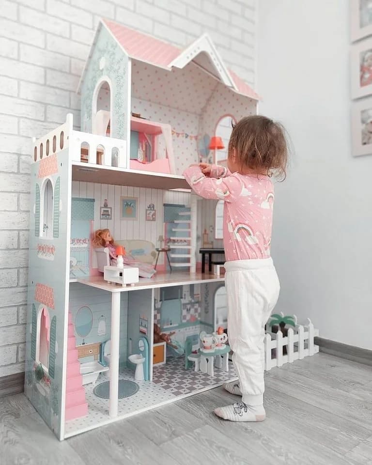 Mamabrum Puppenhaus XXL mit LED und Garten - Bild 5