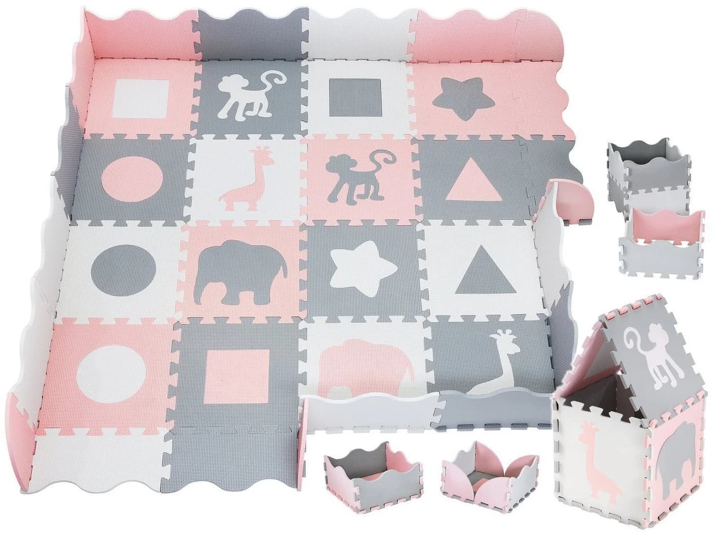 Moby-System Spielmatte Schaumstoff-Puzzlematte XL 150x150x1cm Rosa