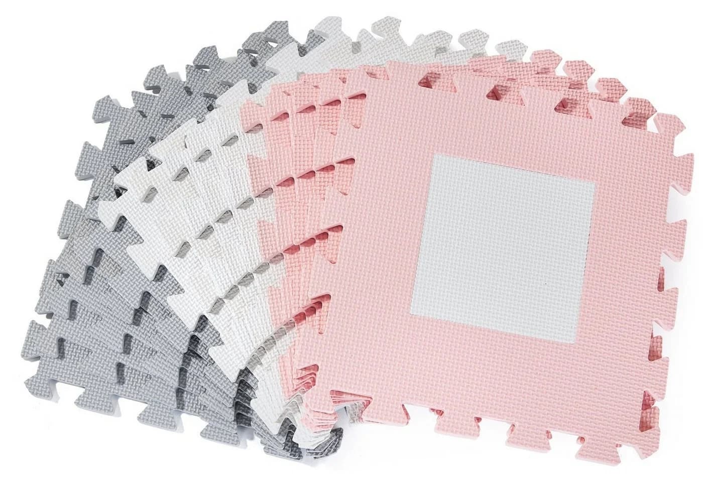 Moby-System Spielmatte Schaumstoff-Puzzlematte XL 150x150x1cm Rosa - Bild 5