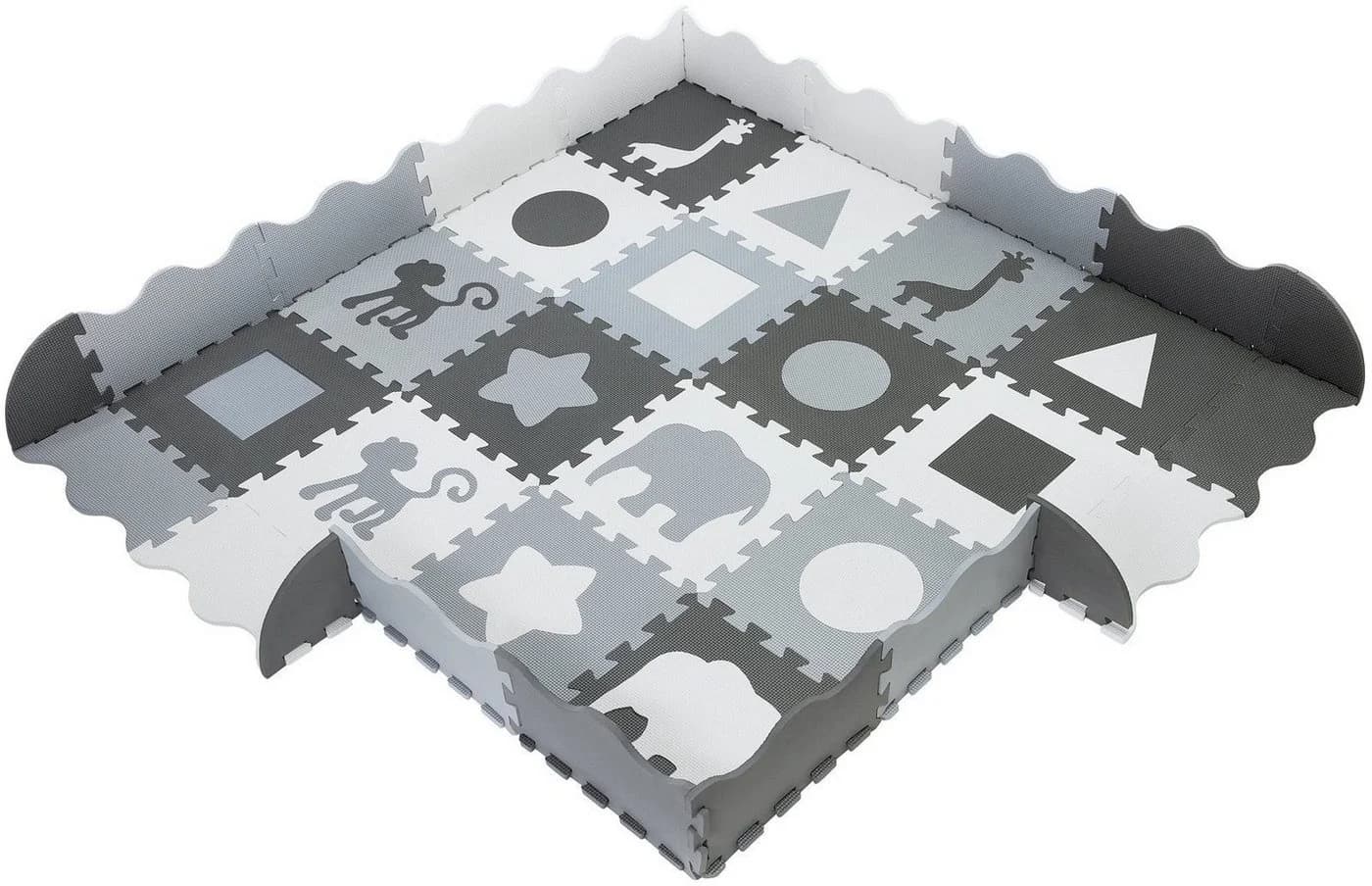 Moby-System Spielmatte Schaumstoff-Puzzlematte XL 150x150cm Grau - Bild 4