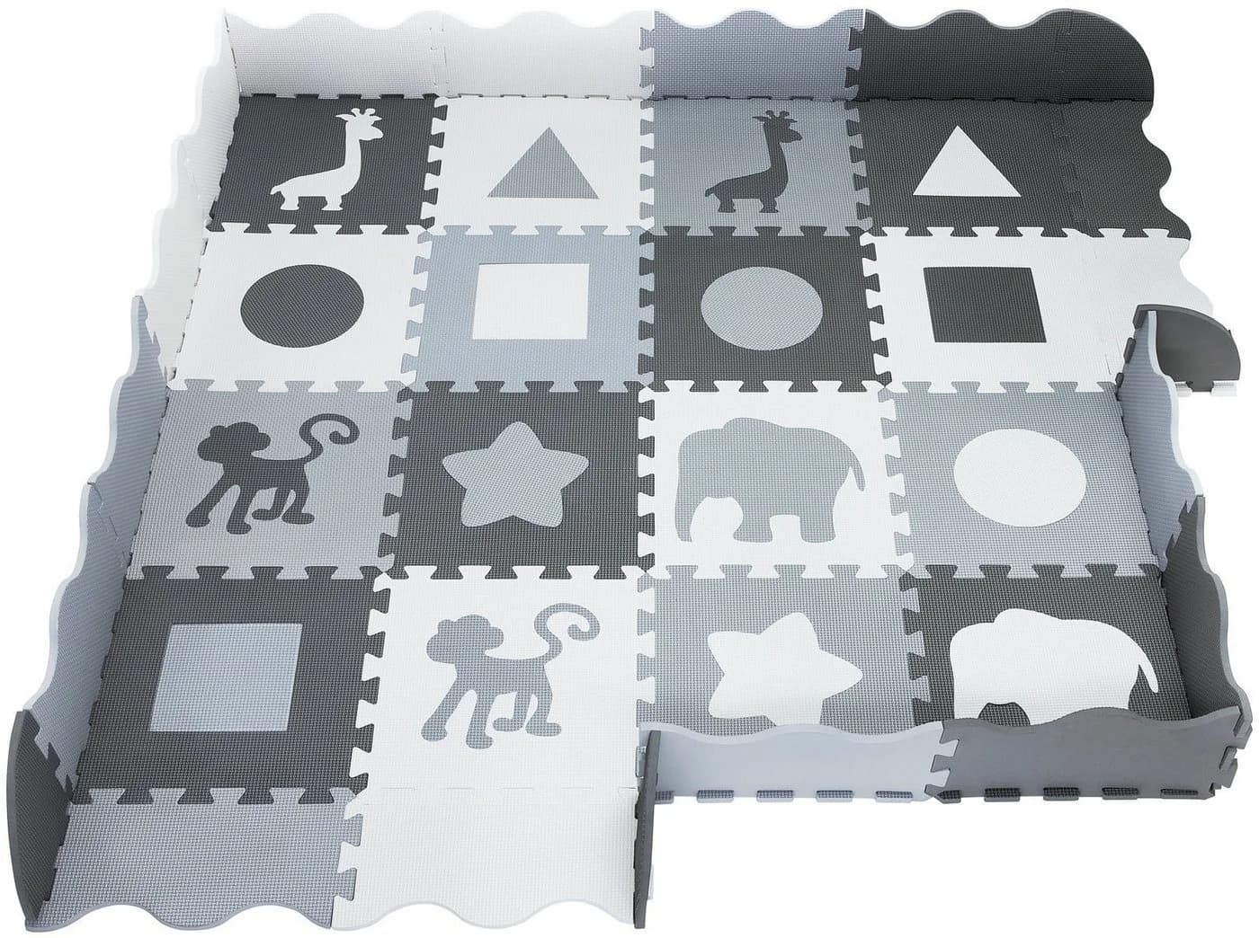 Moby-System Spielmatte Schaumstoff-Puzzlematte XL 150x150cm Grau - Bild 5