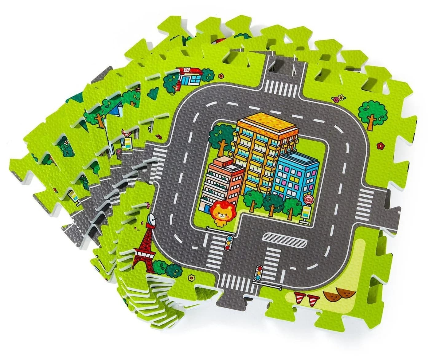 Moby-System Spielmatte Lernschaum-Puzzlematte 90x90cm mit Rand - Bild 3