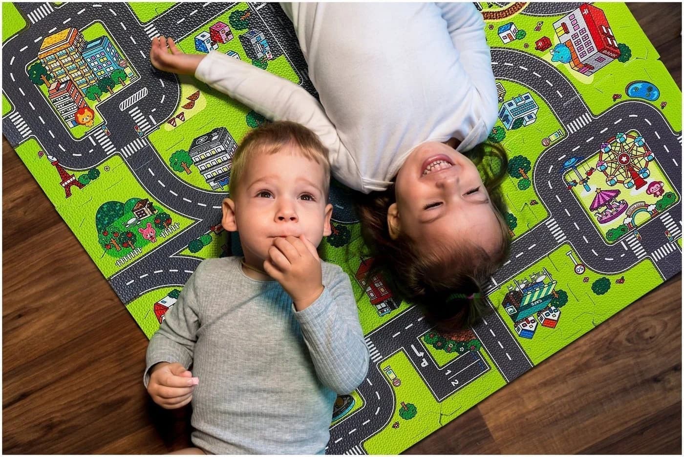 Moby-System Spielmatte Lernschaum-Puzzlematte 90x90cm mit Rand - Bild 4