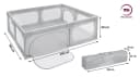 Moby-System Laufstall XXL Laufgitter Grau - Sicherer Spielbereich Bild 4