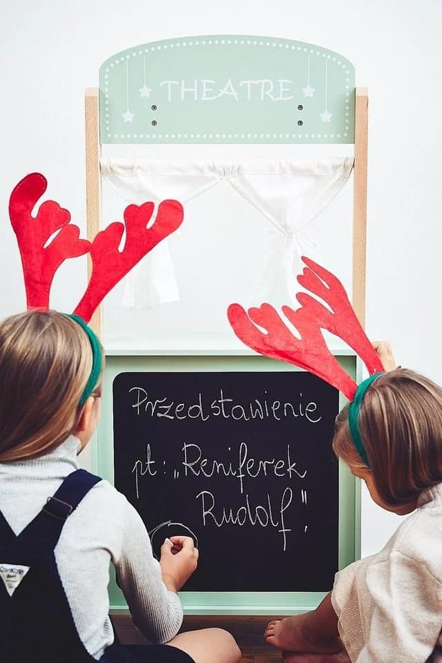 Mamabrum 2-in-1 Holzmarktstand mit Theater und Zubehör - Bild 5