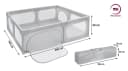 Moby-System Laufstall XXL Grau - Sicherer Spielbereich 200x140 cm Bild 4