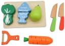 Mamabrum Spielküche Obst und Gemüse aus Holz zum Schneiden - 17-tlg. Bunt Bild 4