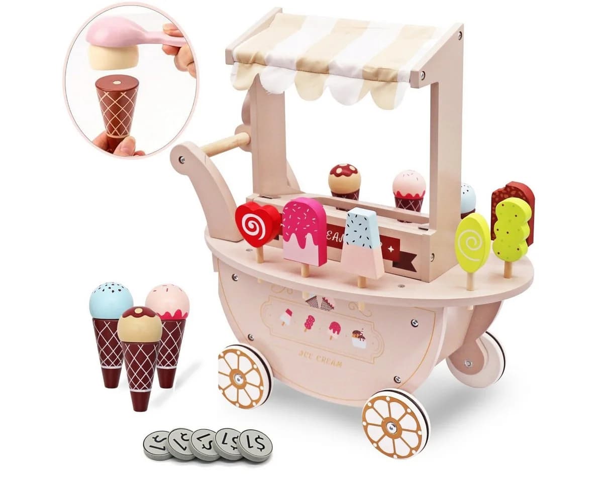 Mamabrum Spielküche Eisdiele Holz Set mit Zubehör - Bild 2