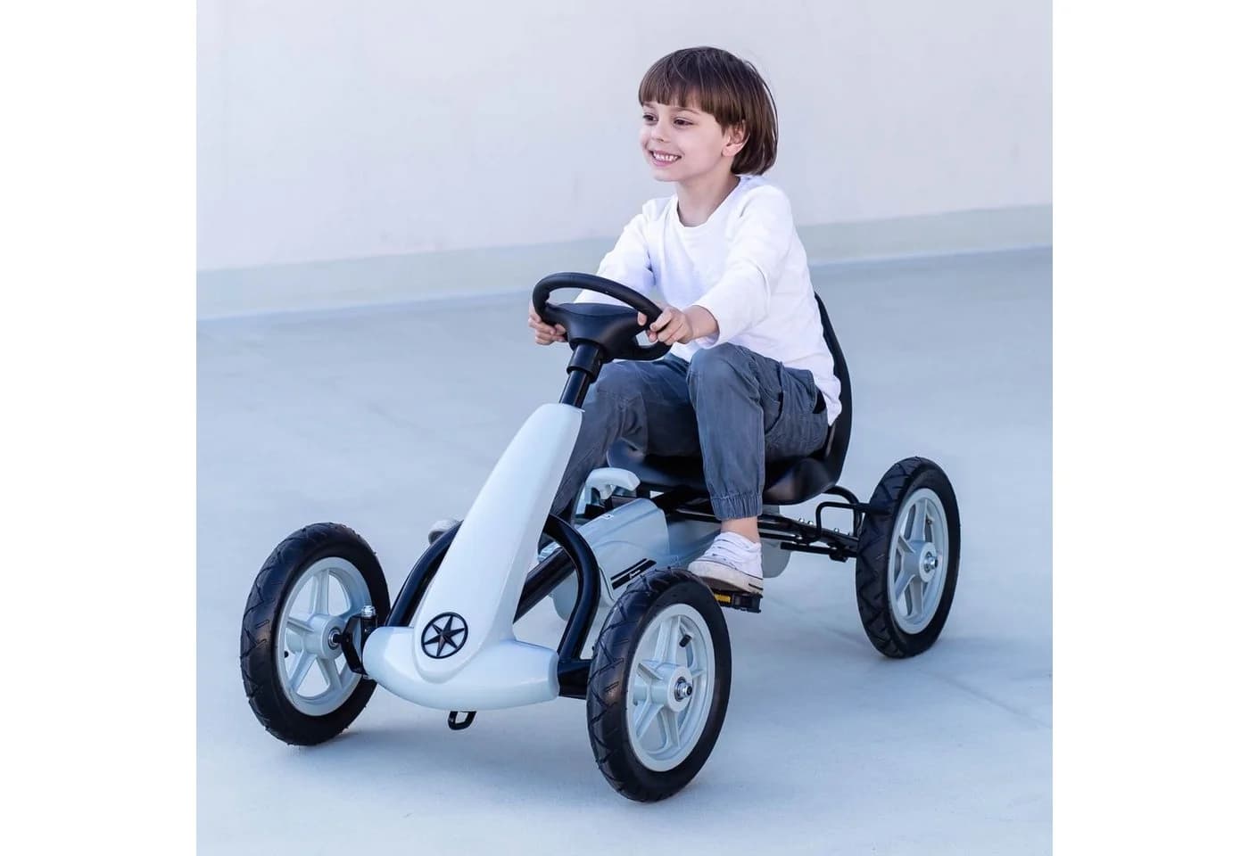 HyperMotion Pedal-Gokart EVOQUE Grau Kinder 5-8 Jahre