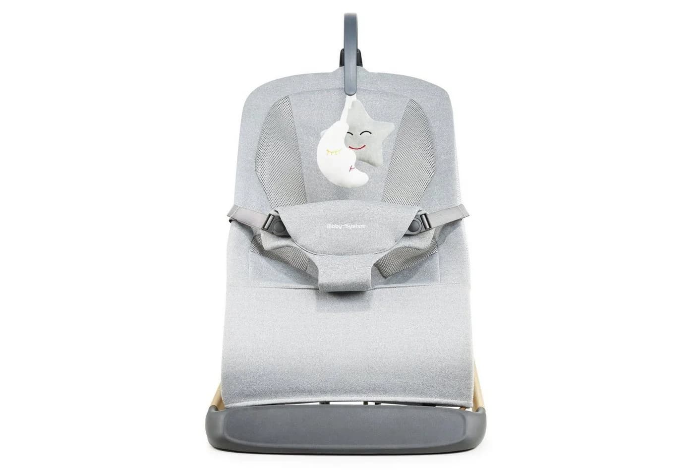 Moby-System Babywippe LILY 2-in-1 Grau Leinen - Bild 4