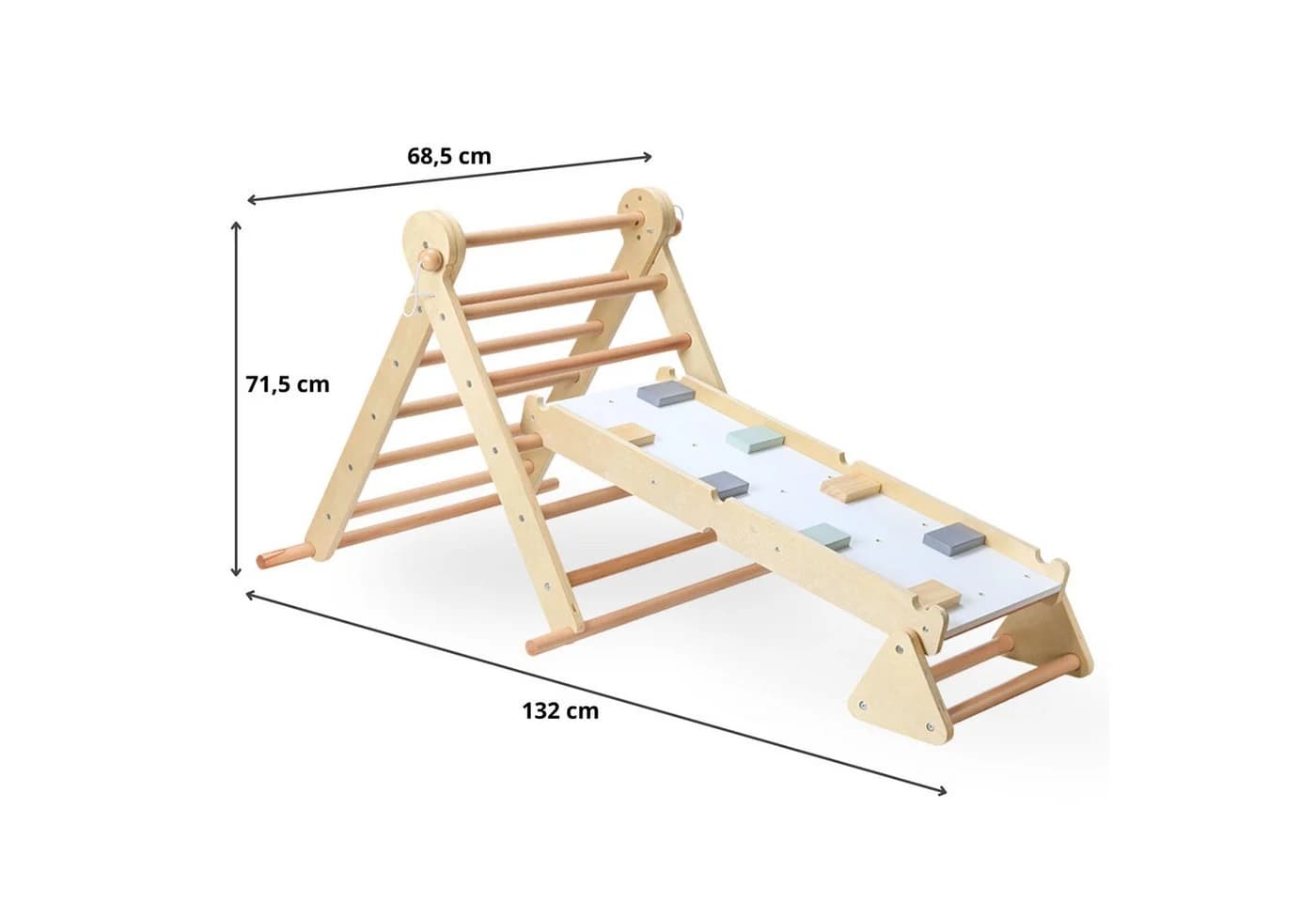 Mamabrum Klettergerüst Holz Kletterdreieck mit Leiter - Bild 5