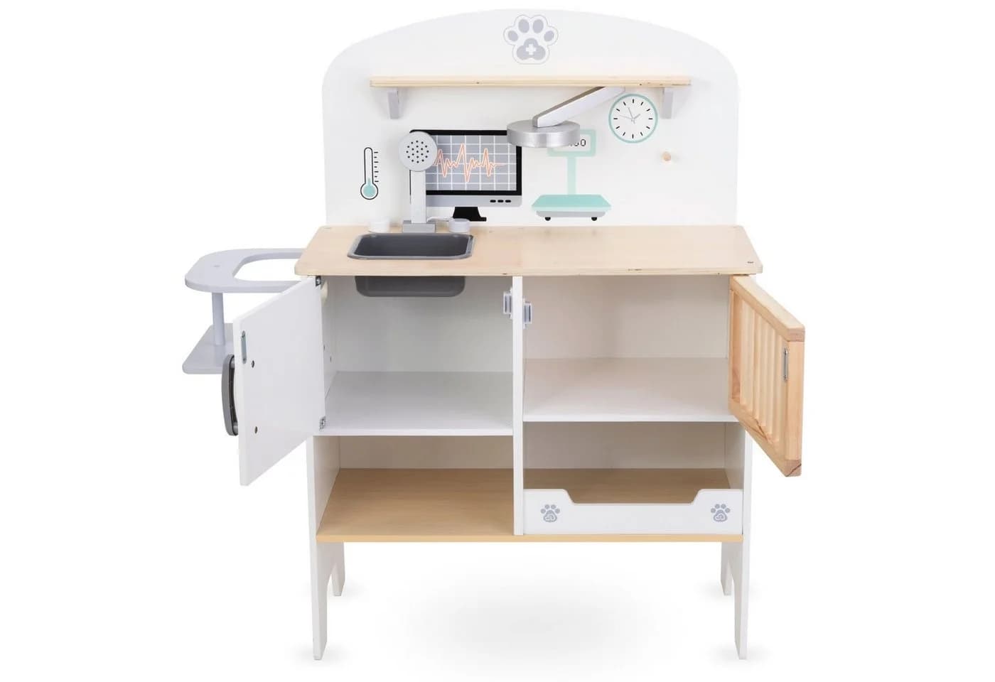 Mamabrum Spielzeug-Arztkoffer Tierarzt-Spielset aus Holz Beige