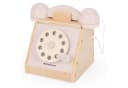 Mamabrum Retro-Holztelefon mit Wählscheibe Pastellrosa Bild 2